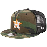 Men's New Era Camo Houston Astros Woodland Camo Trucker 9FIFTY Snapback Hat