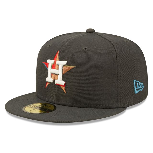 Casquette ajustée 59FIFTY pour homme New Era Charcoal Houston Astros Colour Pack Logo