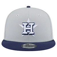 Men's New Era Gray/Navy Houston Astros 2-Tone Color Pack 9FIFTY Snapback Hat