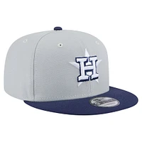 Men's New Era Gray/Navy Houston Astros 2-Tone Color Pack 9FIFTY Snapback Hat