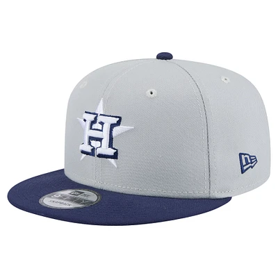 Men's New Era Gray/Navy Houston Astros 2-Tone Color Pack 9FIFTY Snapback Hat