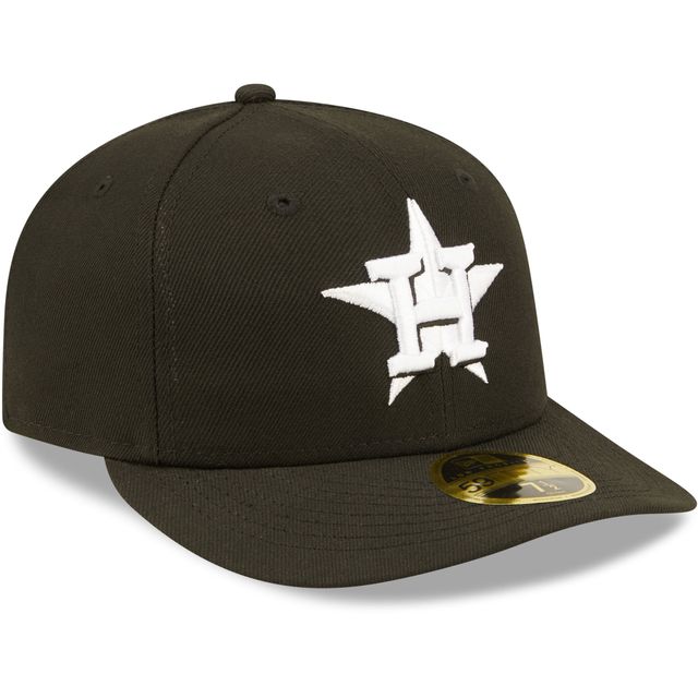 Casquette ajustée 59FIFTY Low Profile des Houston Astros de New Era pour homme, noir et blanc