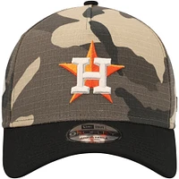 Men's New Era Houston Astros Camo Crown A-Frame 9FORTY Adjustable Hat