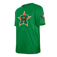 Men's New Era  Kelly Green Houston Astros St. Patrick's Day Shamrock Fill T-Shirt