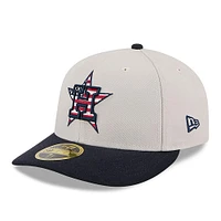 Men's New Era  Khaki/Black Houston Astros 2024 Fourth of July Low Profile 59FIFTY Fitted Hat