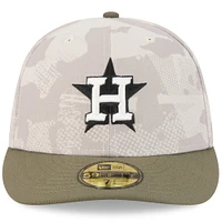 Men's New Era Light Beige/Olive Houston Astros 2025 Armed Forces Day 59FIFTY Fitted Hat