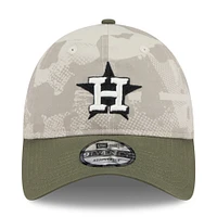 Men's New Era Light Beige/Olive Houston Astros 2025 Armed Forces Day 9TWENTY Adjustable Hat