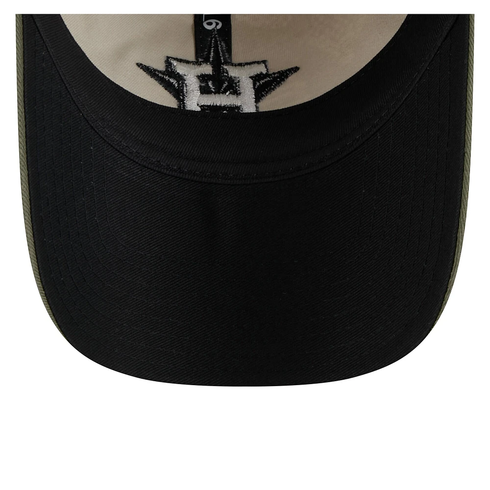 Men's New Era Light Beige/Olive Houston Astros 2025 Armed Forces Day 9TWENTY Adjustable Hat