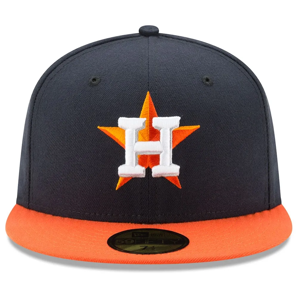 Men's New Era Orange/Navy Houston Astros 2022 World Series Side Patch 59FIFTY Fitted Hat