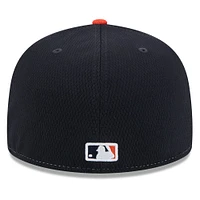 Men's New Era Navy/Orange Houston Astros 2025 MLB Clubhouse 59FIFTY Fitted Hat