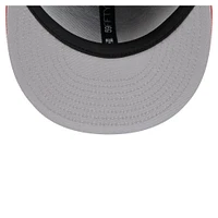 Casquette ajustée 59FIFTY à motif rétro des Astros de Houston New Era pour homme, bleu marine/orange
