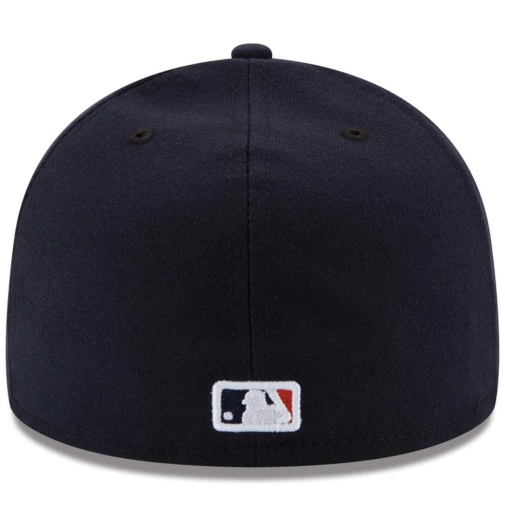 Men's New Era Navy/Orange Houston Astros Road Authentic Collection On Field 59FIFTY Performance Fitted Hat