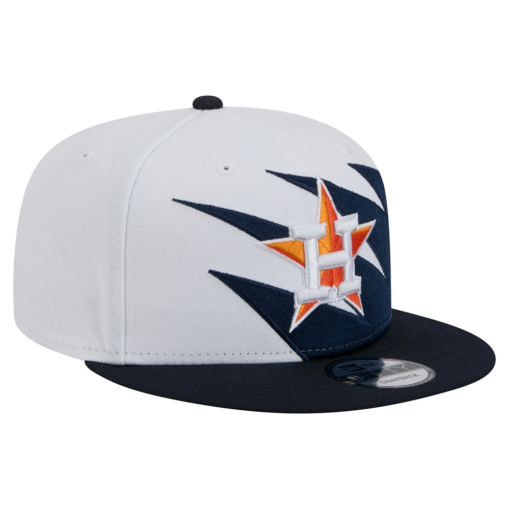 Men's New Era Navy/White Houston Astros Jagged 9FIFTY Snapback Hat