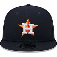 Casquette Snapback 9FIFTY pour homme avec écusson latéral des Houston Astros 2017 World Series New Era bleu marine