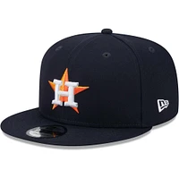 Casquette Snapback 9FIFTY pour homme avec écusson latéral des Houston Astros 2017 World Series New Era bleu marine