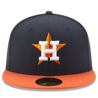 Men's New Era Navy Houston Astros 2022 Postseason Road Side Patch 59FIFTY Fitted Hat