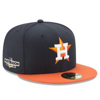 Men's New Era Navy Houston Astros 2022 Postseason Road Side Patch 59FIFTY Fitted Hat