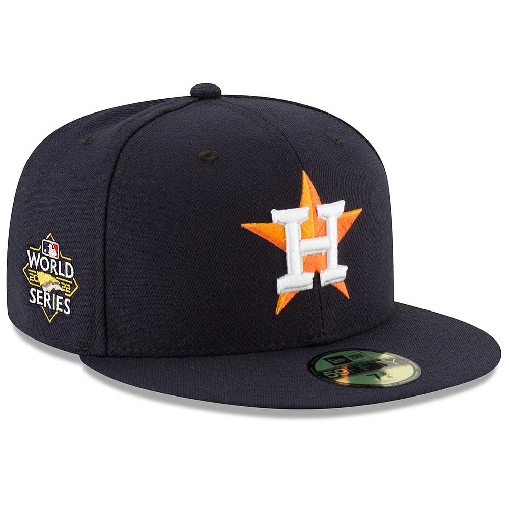 Men's New Era Navy Houston Astros 2022 World Series Side Patch 59FIFTY Fitted Hat