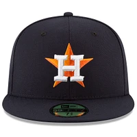 Casquette ajustée 59FIFTY New Era pour hommes, bleu marine, Houston Astros 2023 Postseason Side Patch