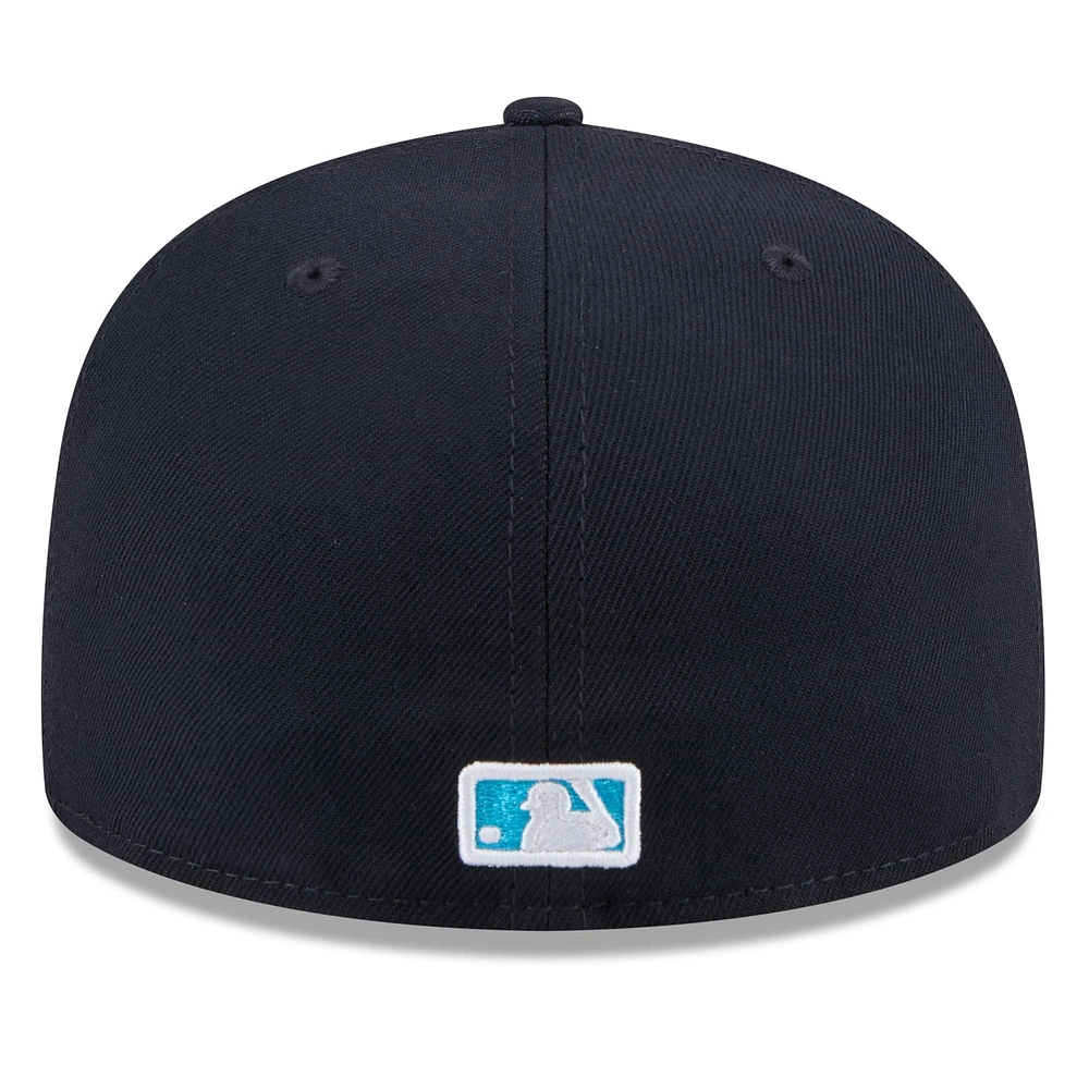 Casquette ajustée 59FIFTY pour la fête des pères Astros de Houston 2024 New Era hommes, bleu marine