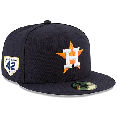 Men's New Era Navy Houston Astros 2024 Jackie Robinson Day 59FIFTY Fitted Hat