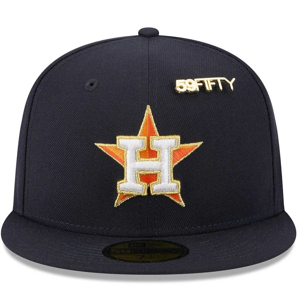 Casquette ajustée New Era bleu marine Houston Astros 2025 59FIFTY Day avec épingles