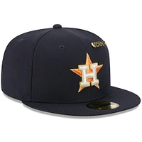 Casquette ajustée New Era bleu marine Houston Astros 2025 59FIFTY Day avec épingles