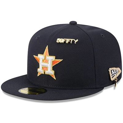 Casquette ajustée New Era bleu marine Houston Astros 2025 59FIFTY Day avec épingles