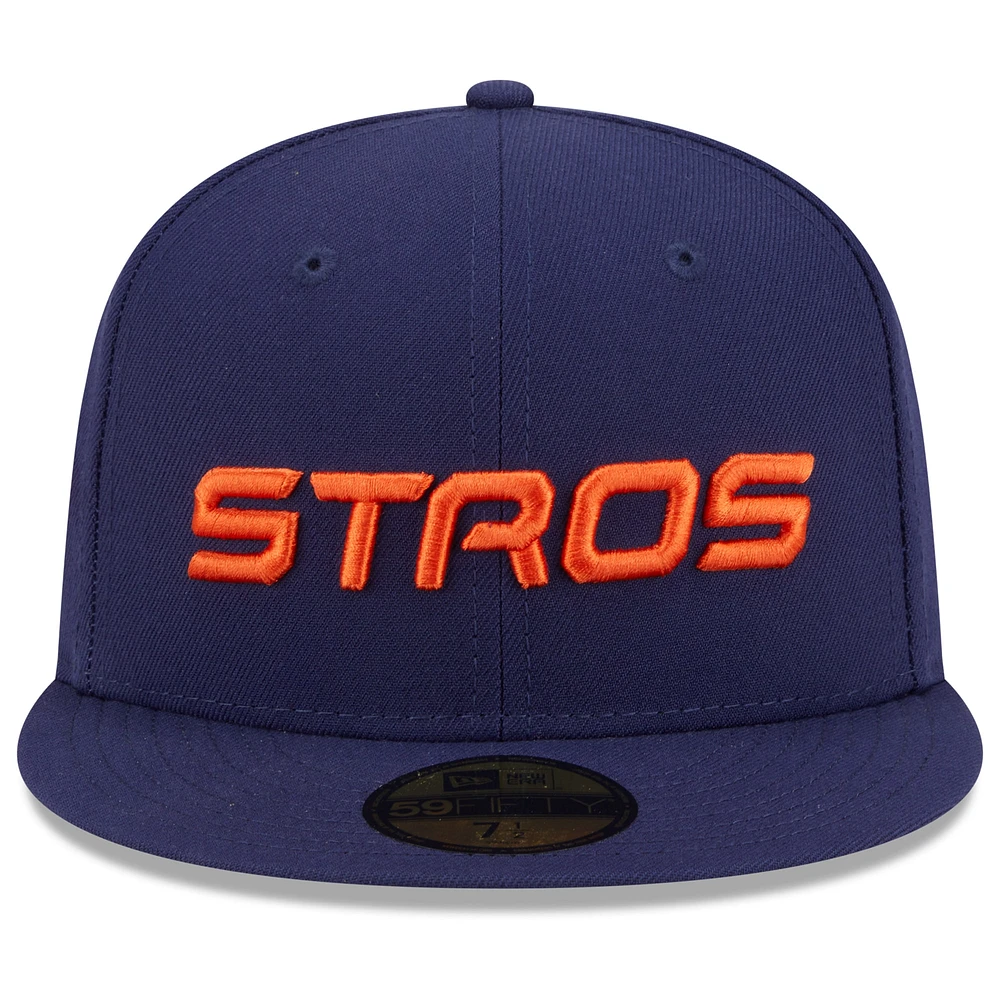 Men's New Era  Navy Houston Astros 2025 City Connect Fan Pack 59FIFTY Fitted Hat