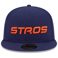 Men's New Era  Navy Houston Astros 2025 City Connect Fan Pack 59FIFTY Fitted Hat