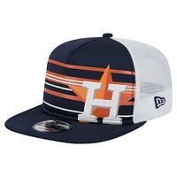 Men's New Era  Navy Houston Astros 9FIFTY A-Frame Trucker Snapback Hat