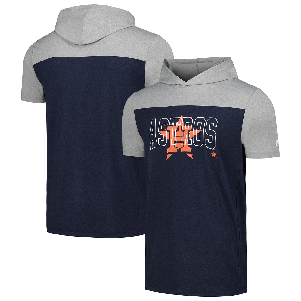 Men's New Era Navy Houston Astros Active Brushed Hoodie T-Shirt