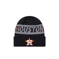 Bonnet en tricot à revers bleu marine Houston Astros Authentic Collection New Era pour homme