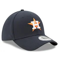 Men's New Era Navy Houston Astros Button Team Classic 39THIRTY Flex Hat