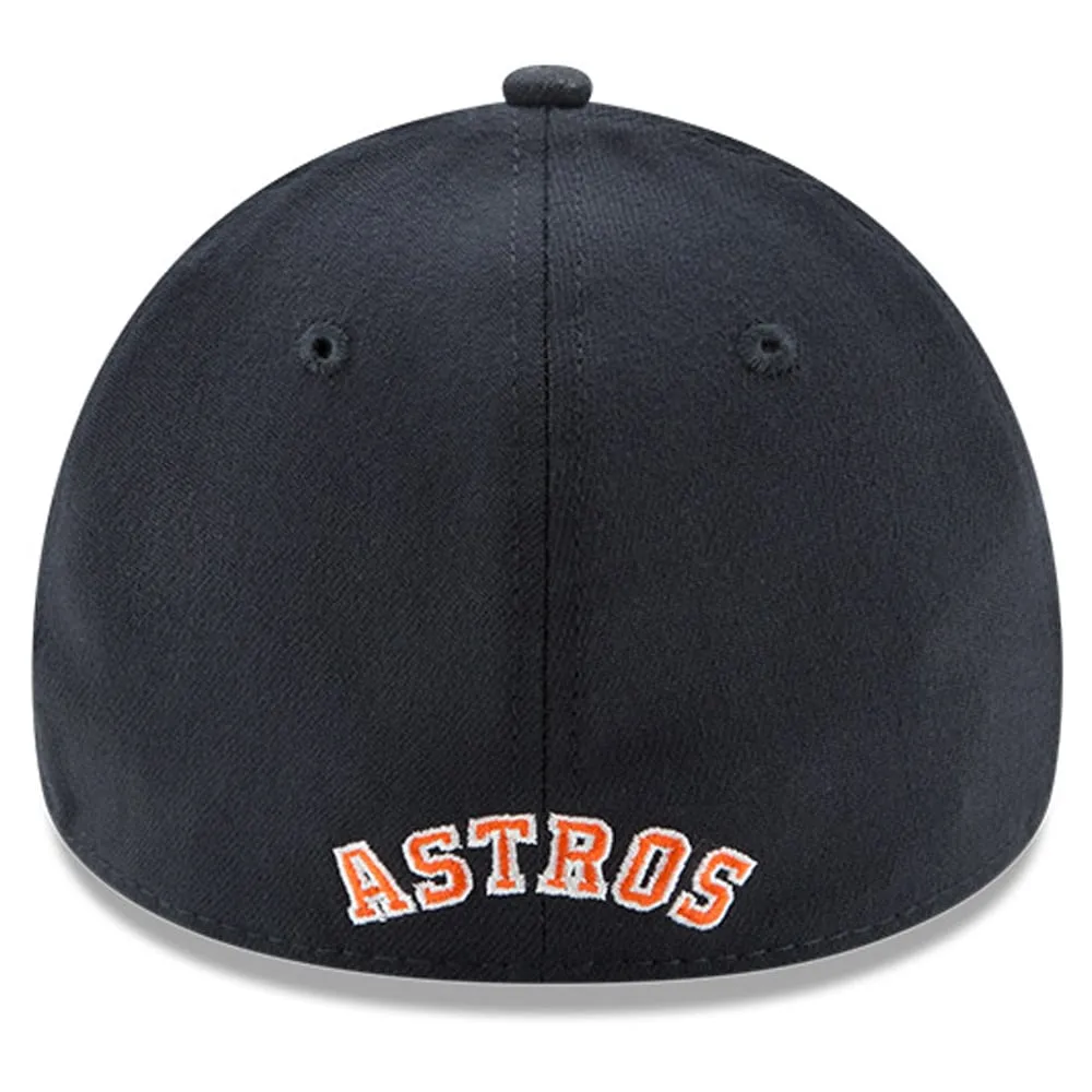 Men's New Era Navy Houston Astros Button Team Classic 39THIRTY Flex Hat