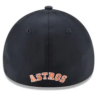 Men's New Era Navy Houston Astros Button Team Classic 39THIRTY Flex Hat