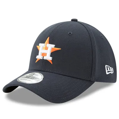 Men's New Era Navy Houston Astros Button Team Classic 39THIRTY Flex Hat