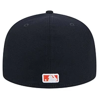 Casquette ajustée 59FIFTY à carreaux bleu marine Houston Astros de New Era pour homme