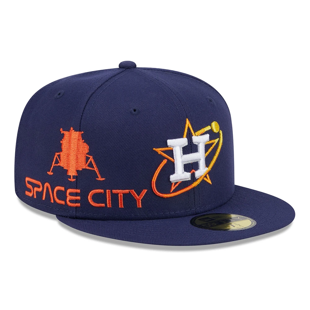 Casquette ajustée 59FIFTY Houston Astros City Connect Icon New Era pour hommes, bleu marine