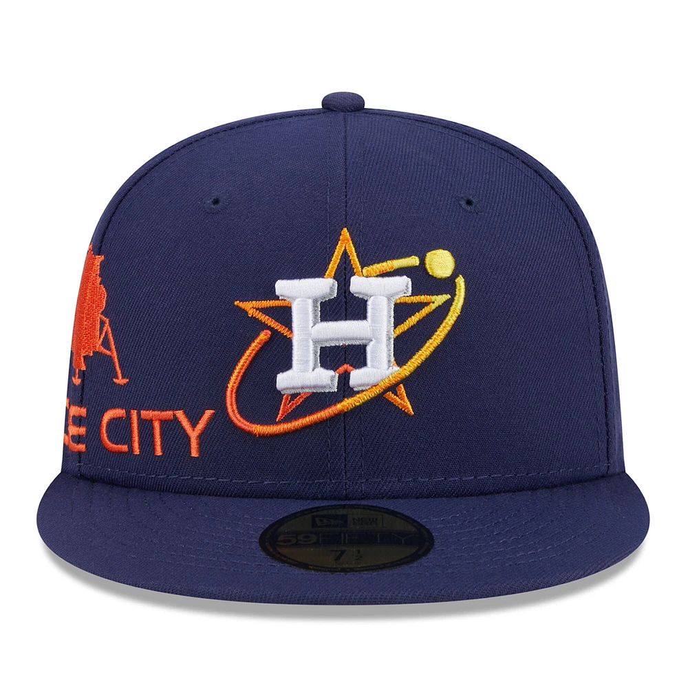 Casquette ajustée 59FIFTY Houston Astros City Connect Icon New Era pour hommes, bleu marine