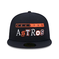 Casquette ajustée Ransom 59FIFTY pour homme New Era bleu marine des Houston Astros