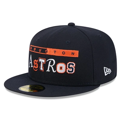 Men's New Era Navy Houston Astros Ransom 59FIFTY Fitted Hat