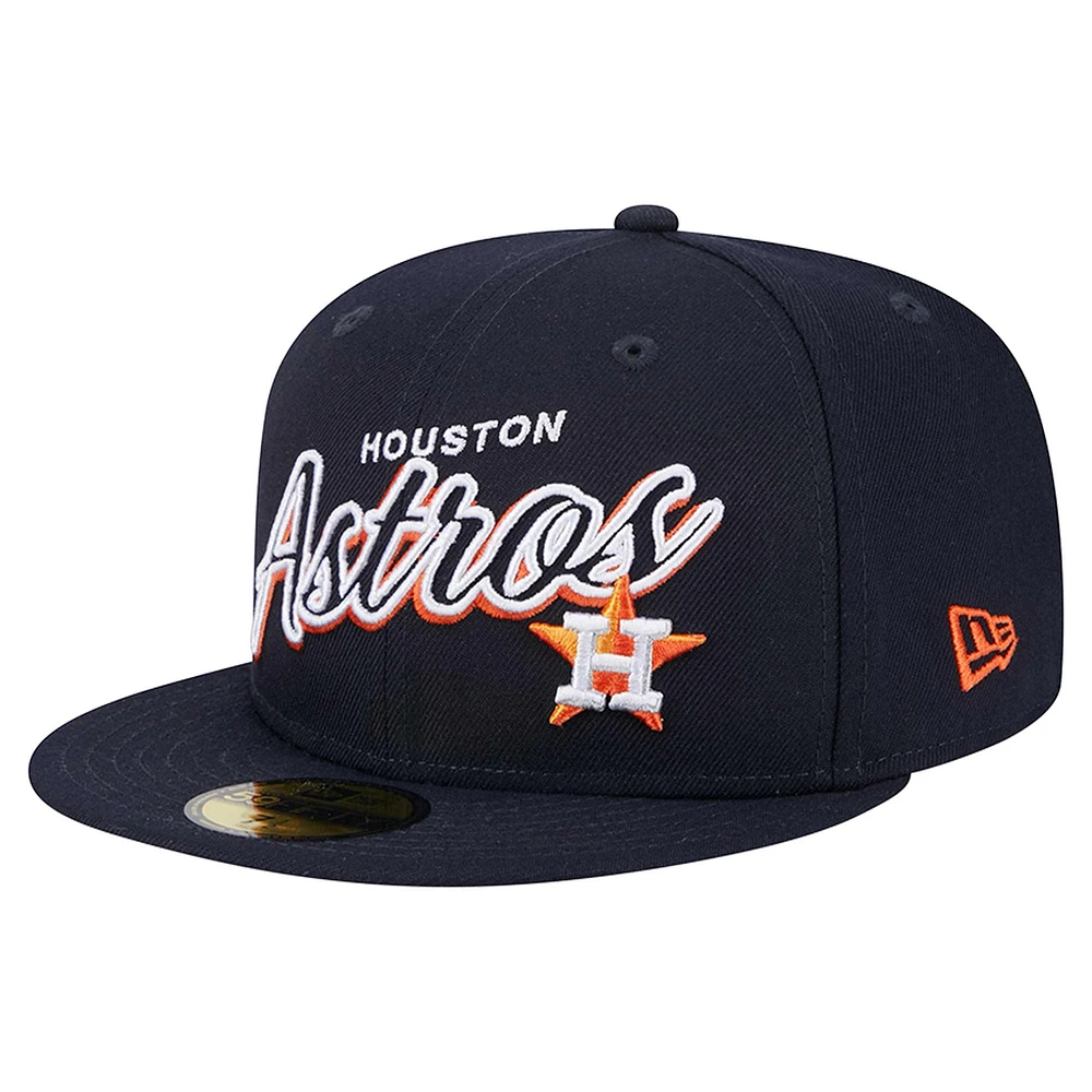 Casquette ajustée 59FIFTY Houston Astros New Era bleu marine pour homme