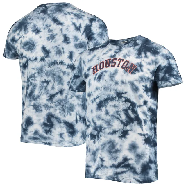 Men's Stitches Navy Atlanta Braves Spider Tie-Dye T-Shirt