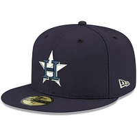 Men's New Era Navy Houston Astros White Logo 59FIFTY Fitted Hat