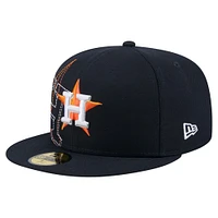 Men's New Era Navy Houston Astros Yarn Stitch 59FIFTY Fitted Hat