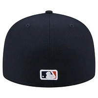 Men's New Era Navy Houston Astros Yarn Stitch 59FIFTY Fitted Hat