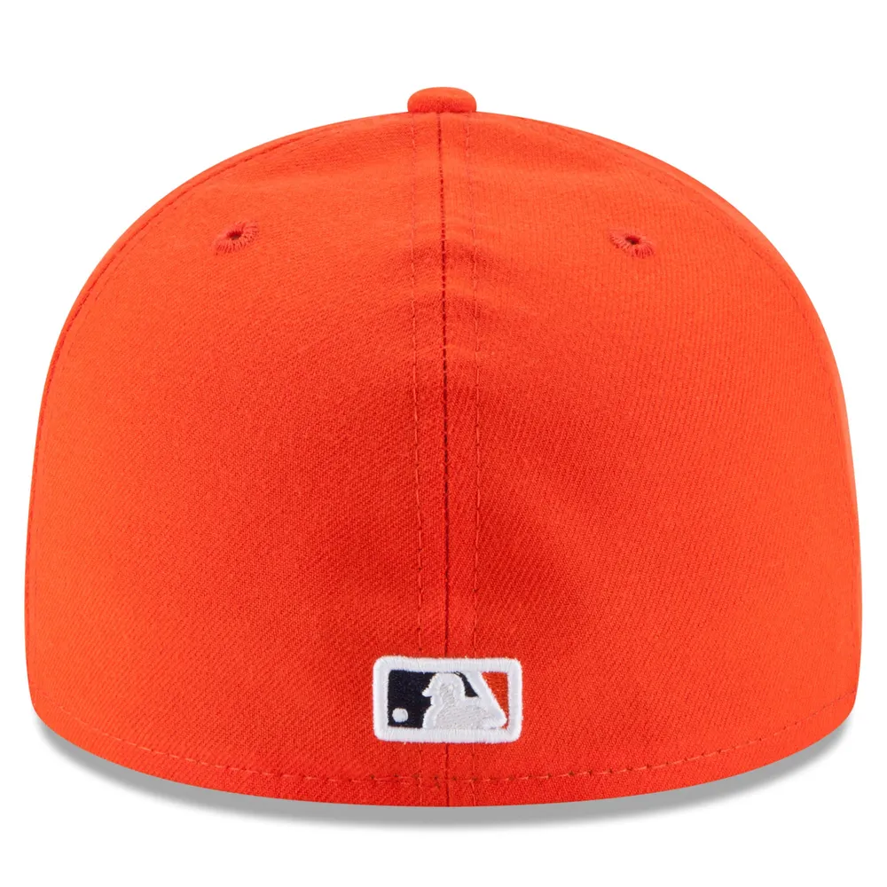 Casquette ajustée On-Field 59FIFTY de la collection Authentique alternative des Houston Astros New Era pour homme, orange/bleu marine