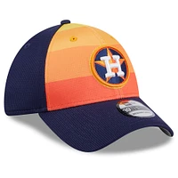 Men's New Era  Orange Houston Astros 2025 Batting Practice 39THIRTY Flex Hat