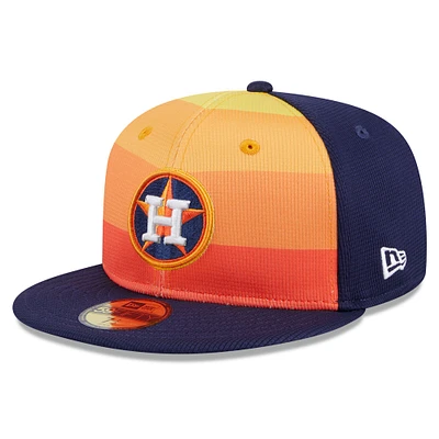 Men's New Era  Orange Houston Astros 2025 Batting Practice 59FIFTY Fitted Hat